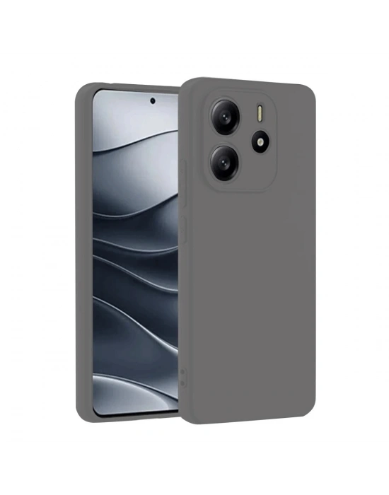 Newface Xiaomi Redmi Note 14 4G Kılıf First Silikon - Gri