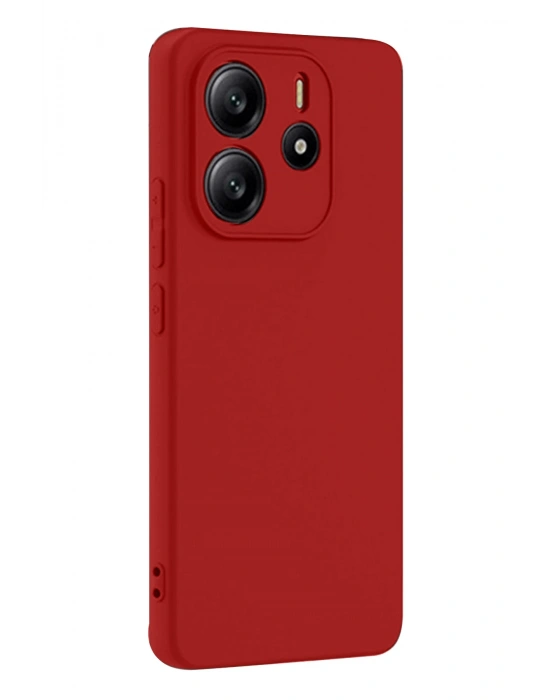 Newface Xiaomi Redmi Note 14 4G Kılıf First Silikon - Kırmızı