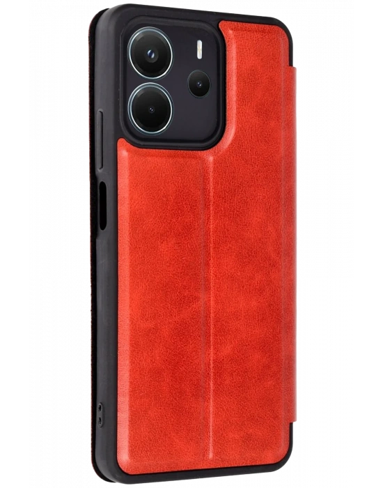 Newface Xiaomi Redmi Note 14 4G Kılıf Flip Cover - Kırmızı