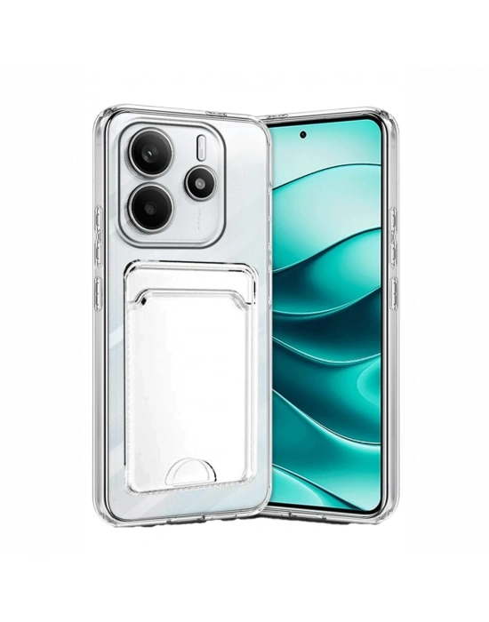 Newface Xiaomi Redmi Note 14 4G Kılıf Kart Şeffaf Silikon - Şeffaf