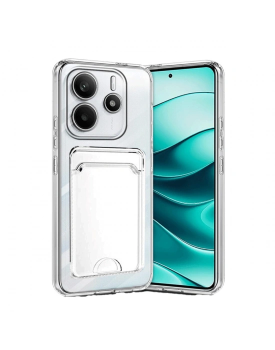 Newface Xiaomi Redmi Note 14 4G Kılıf Kart Şeffaf Silikon - Şeffaf