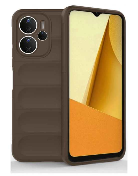 Newface Xiaomi Redmi Note 14 4G Kılıf Optimum Silikon - Kahverengi