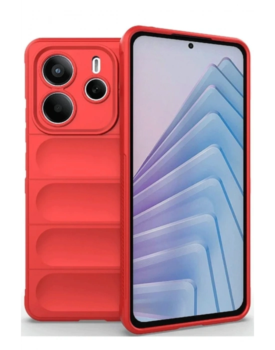 Newface Xiaomi Redmi Note 14 4G Kılıf Optimum Silikon - Kırmızı