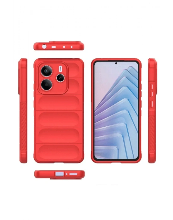 Newface Xiaomi Redmi Note 14 4G Kılıf Optimum Silikon - Kırmızı