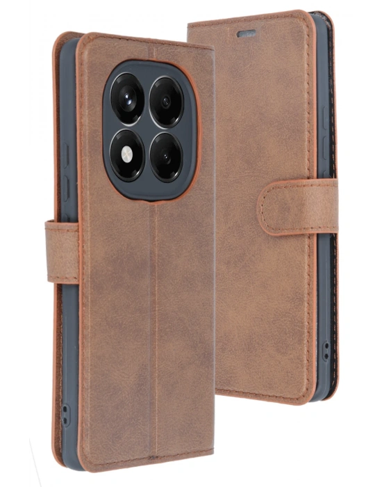 Newface Xiaomi Redmi Note 14 4G Kılıf Trend S Plus Kapaklı Kılıf - Taba