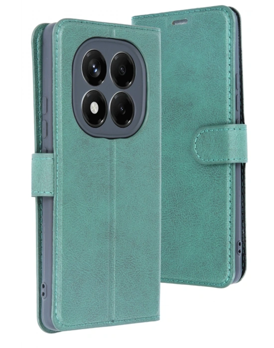 Newface Xiaomi Redmi Note 14 4G Kılıf Trend S Plus Kapaklı Kılıf - Yeşil