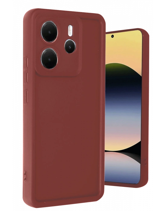 Newface Xiaomi Redmi Note 14 4G Kılıf Viera Silikon - Bordo