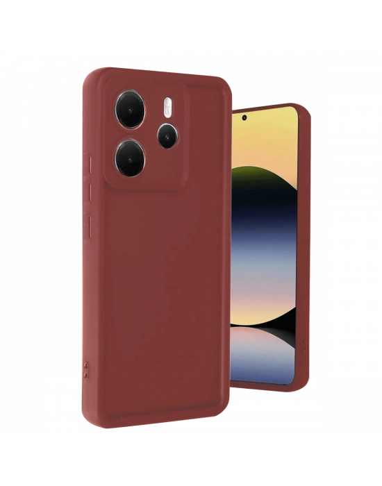 Newface Xiaomi Redmi Note 14 4G Kılıf Viera Silikon - Bordo