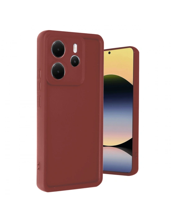 Newface Xiaomi Redmi Note 14 4G Kılıf Viera Silikon - Bordo