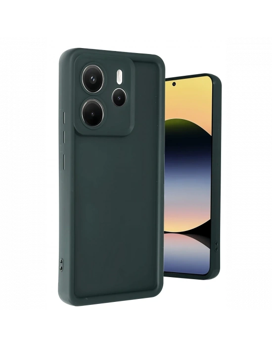 Newface Xiaomi Redmi Note 14 4G Kılıf Viera Silikon - Koyu Yeşil