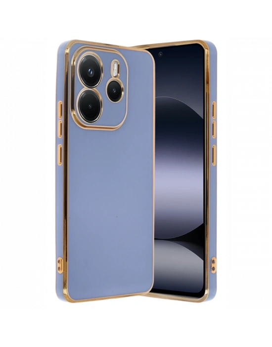 Newface Xiaomi Redmi Note 14 4G Kılıf Volet Silikon - Mavi