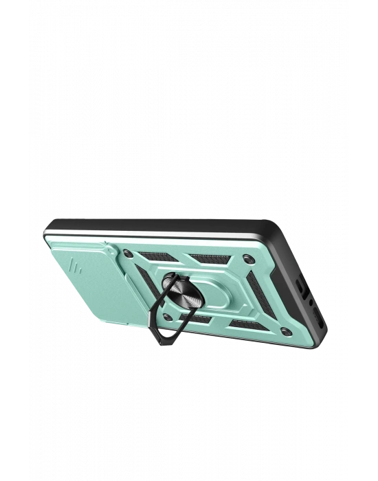 Newface Xiaomi Redmi Note 14 4G Pars Lens Yüzüklü Silikon - Yeşil