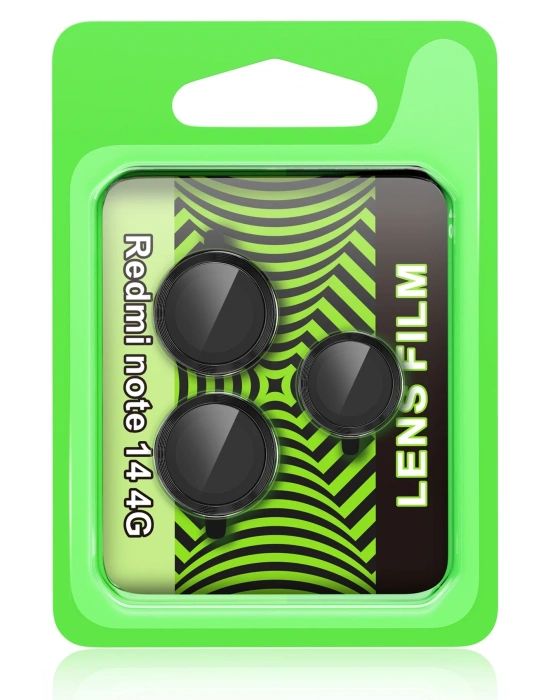 Newface Xiaomi Redmi Note 14 4G Raze Metal Kamera Lens - Siyah