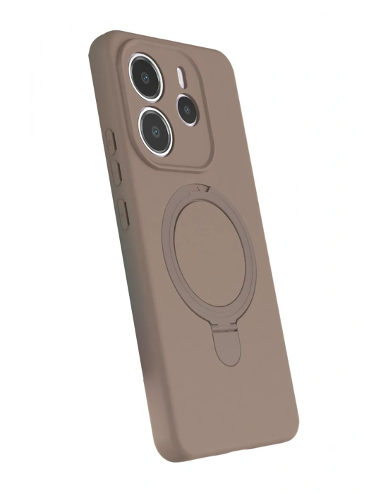 Newface Xiaomi Redmi Note 14 4G Regal Magsafe Standlı Kapak - Çöl Titanyum