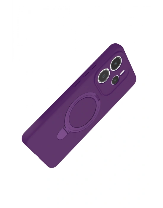 Newface Xiaomi Redmi Note 14 4G Regal Magsafe Standlı Kapak - Derin Mor