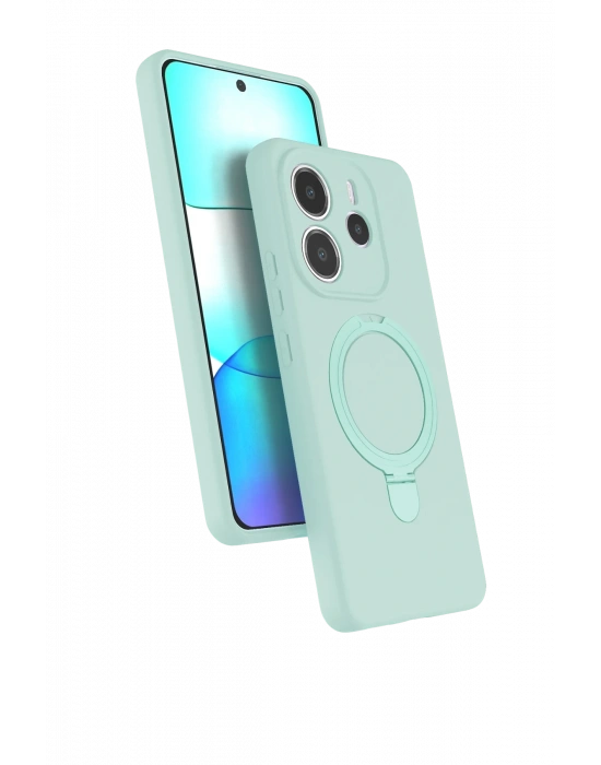 Newface Xiaomi Redmi Note 14 4G Regal Magsafe Standlı Kapak - Su Yeşili