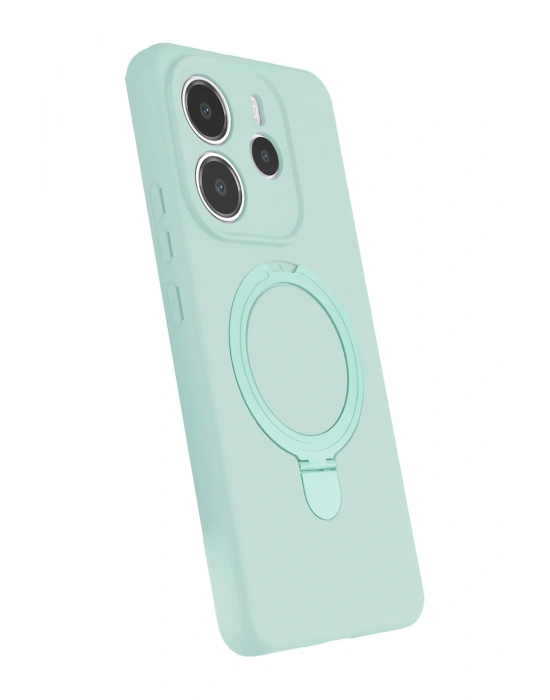 Newface Xiaomi Redmi Note 14 4G Regal Magsafe Standlı Kapak - Su Yeşili