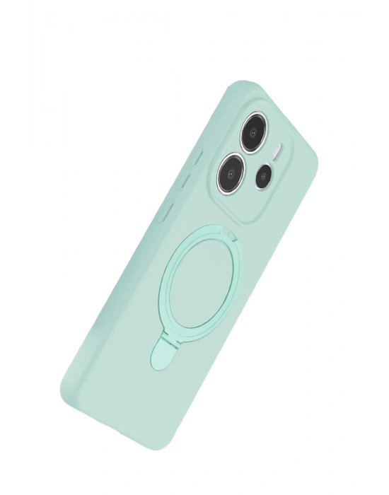 Newface Xiaomi Redmi Note 14 4G Regal Magsafe Standlı Kapak - Su Yeşili
