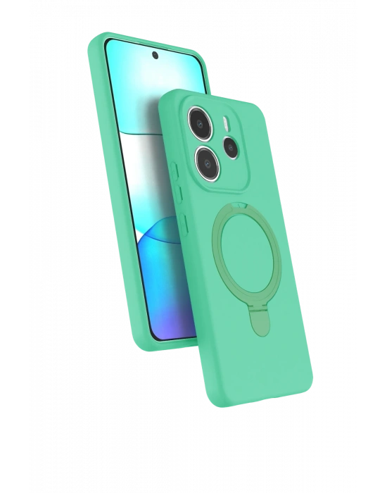 Newface Xiaomi Redmi Note 14 4G Regal Magsafe Standlı Kapak - Yeşil