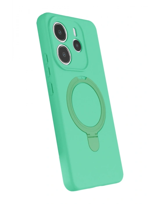 Newface Xiaomi Redmi Note 14 4G Regal Magsafe Standlı Kapak - Yeşil