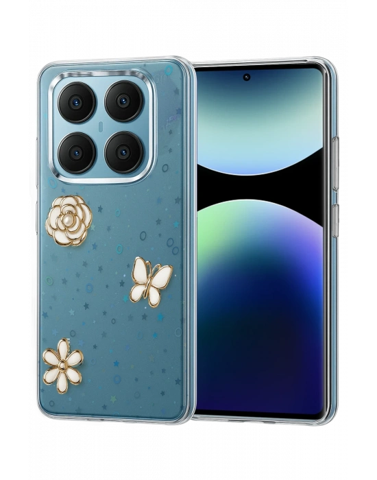 Newface Xiaomi Redmi Note 14 Pro 4G Fiyonk Desenli Kapak - Desen 10