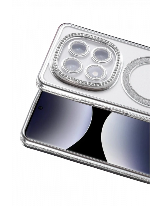 Newface Xiaomi Redmi Note 14 Pro 4G Joke Simli Magneticsafe Kılıf - Gümüş