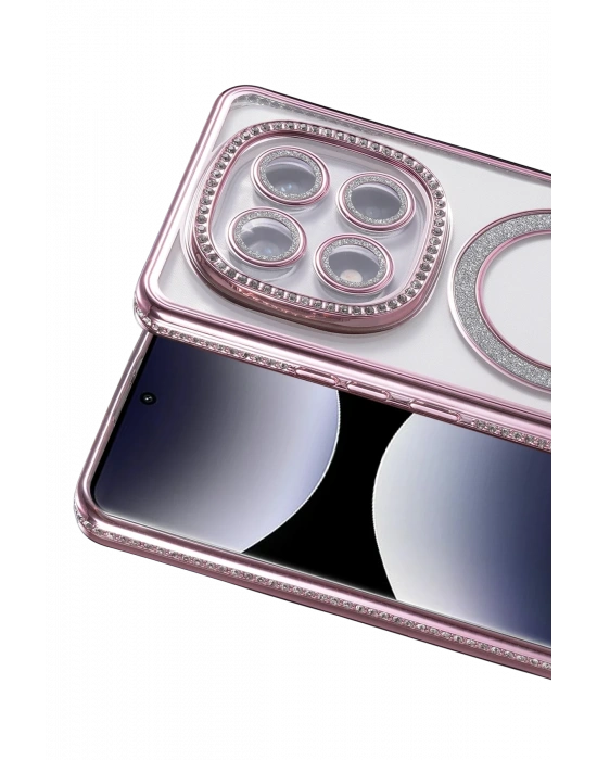 Newface Xiaomi Redmi Note 14 Pro 4G Joke Simli Magneticsafe Kılıf - Pembe