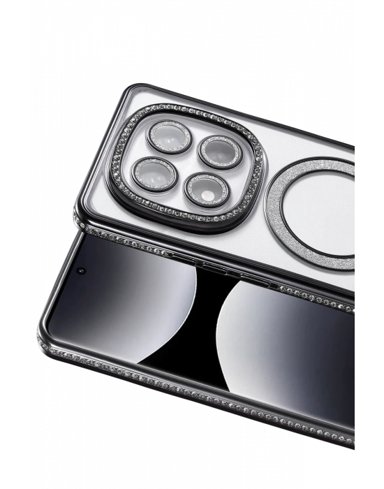 Newface Xiaomi Redmi Note 14 Pro 4G Joke Simli Magneticsafe Kılıf - Siyah