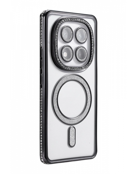 Newface Xiaomi Redmi Note 14 Pro 4G Joke Simli Magneticsafe Kılıf - Siyah