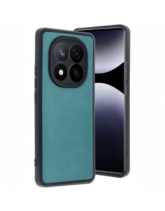 Newface Xiaomi Redmi Note 14 Pro 4G Kılıf Aras Deri Kapak - Açık Yeşil