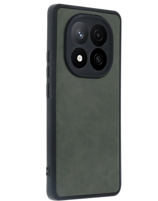 Newface Xiaomi Redmi Note 14 Pro 4G Kılıf Aras Deri Kapak - Koyu Yeşil