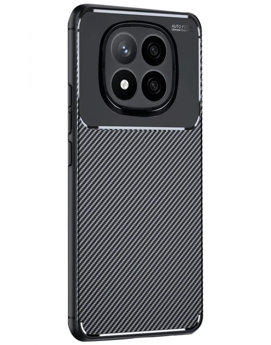 Newface Xiaomi Redmi Note 14 Pro 4G Kılıf Auto Focus Karbon Kapak - Siyah