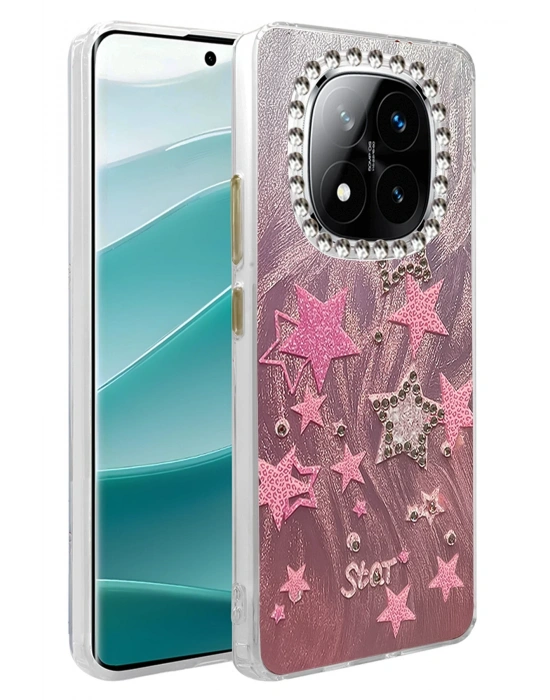 Newface Xiaomi Redmi Note 14 Pro 4G Kılıf Blade Aynalı Desenli Kapak - Desen 7