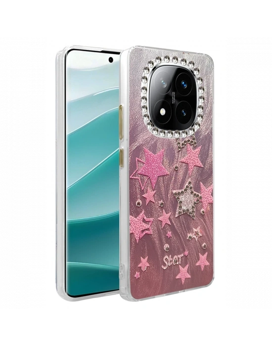 Newface Xiaomi Redmi Note 14 Pro 4G Kılıf Blade Aynalı Desenli Kapak - Desen 7