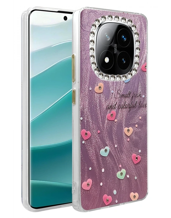 Newface Xiaomi Redmi Note 14 Pro 4G Kılıf Blade Aynalı Desenli Kapak - Desen 8