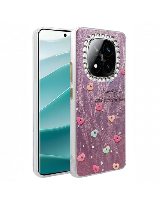 Newface Xiaomi Redmi Note 14 Pro 4G Kılıf Blade Aynalı Desenli Kapak - Desen 8