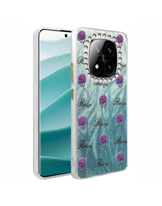 Newface Xiaomi Redmi Note 14 Pro 4G Kılıf Blade Aynalı Desenli Kapak - Desen 9