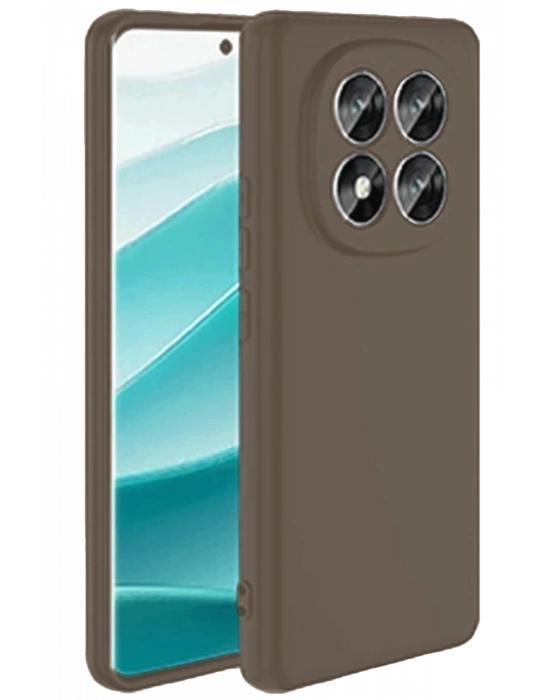 Newface Xiaomi Redmi Note 14 Pro 4G Kılıf First Silikon - Kahverengi