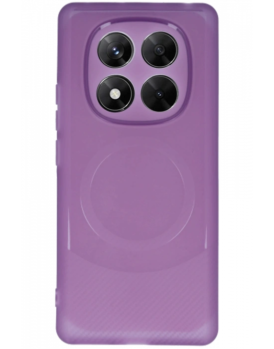 Newface Xiaomi Redmi Note 14 Pro 4G Kılıf Maya Karbon Kapak - Mürdüm