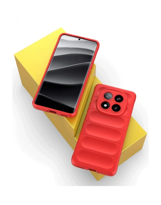 Newface Xiaomi Redmi Note 14 Pro 4G Kılıf Optimum Silikon - Kırmızı