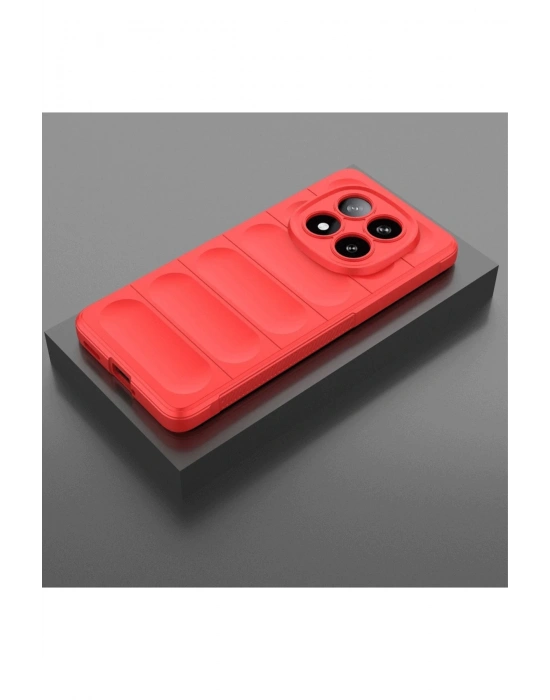 Newface Xiaomi Redmi Note 14 Pro 4G Kılıf Optimum Silikon - Kırmızı