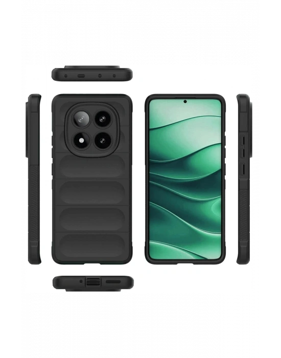Newface Xiaomi Redmi Note 14 Pro 4G Kılıf Optimum Silikon - Koyu Yeşil