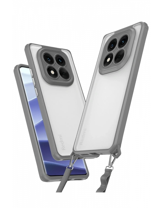 Newface Xiaomi Redmi Note 14 Pro 4G Kılıf Penta Silikon Kılıf - Titan Gri