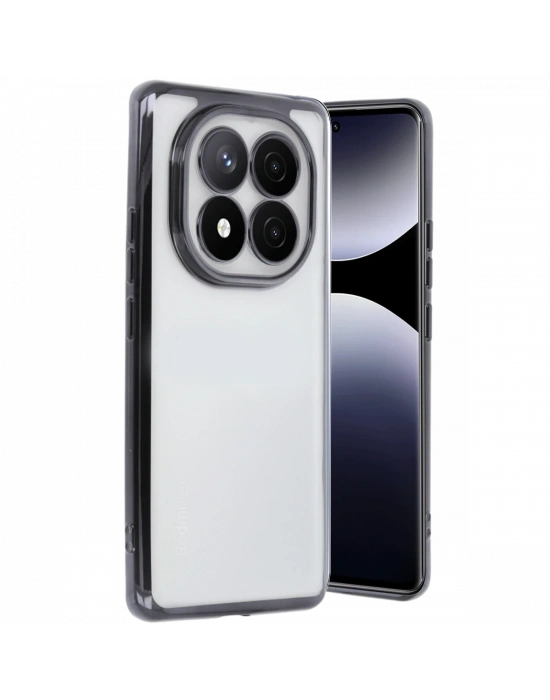 Newface Xiaomi Redmi Note 14 Pro 4G Kılıf Razer Lensli Silikon - Siyah