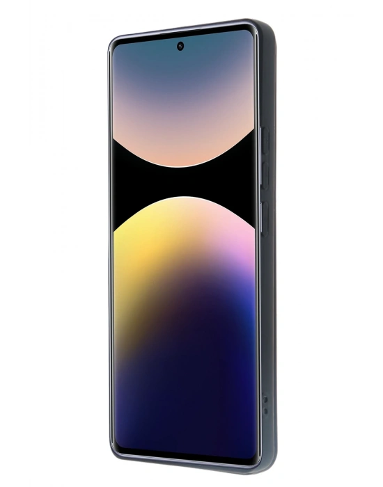 Newface Xiaomi Redmi Note 14 Pro 4G Kılıf Sara Kartvizitli Deri Kılıf - Siyah