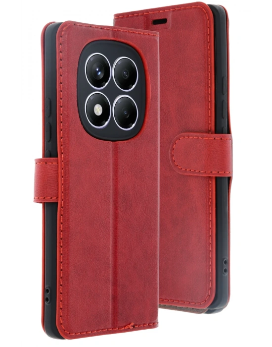 Newface Xiaomi Redmi Note 14 Pro 4G Kılıf Trend S Plus Kapaklı Kılıf - Kırmızı