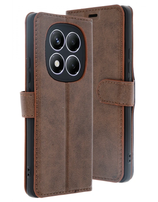 Newface Xiaomi Redmi Note 14 Pro 4G Kılıf Trend S Plus Kapaklı Kılıf - Taba