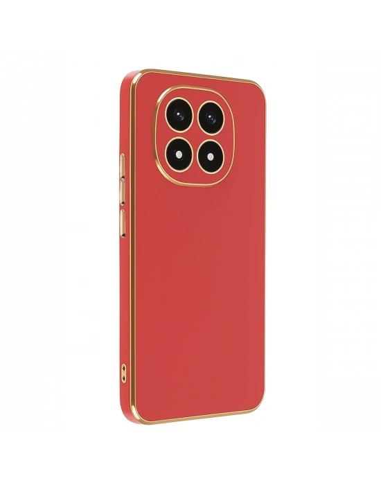 Newface Xiaomi Redmi Note 14 Pro 4G Kılıf Volet Silikon - Kırmızı