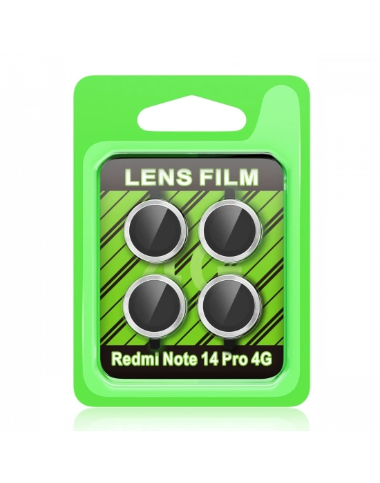 Newface Xiaomi Redmi Note 14 Pro 4G Raze Metal Kamera Lens - Gümüş