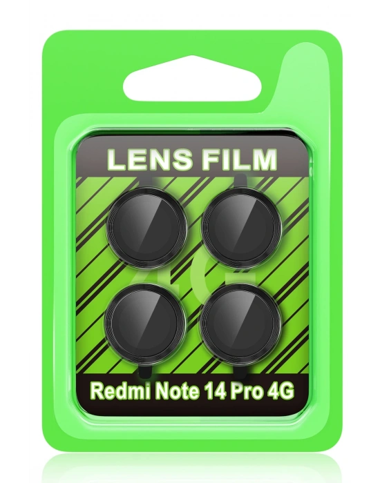 Newface Xiaomi Redmi Note 14 Pro 4G Raze Metal Kamera Lens - Siyah